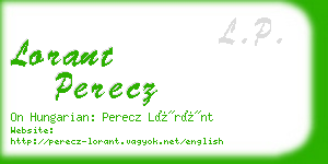 lorant perecz business card